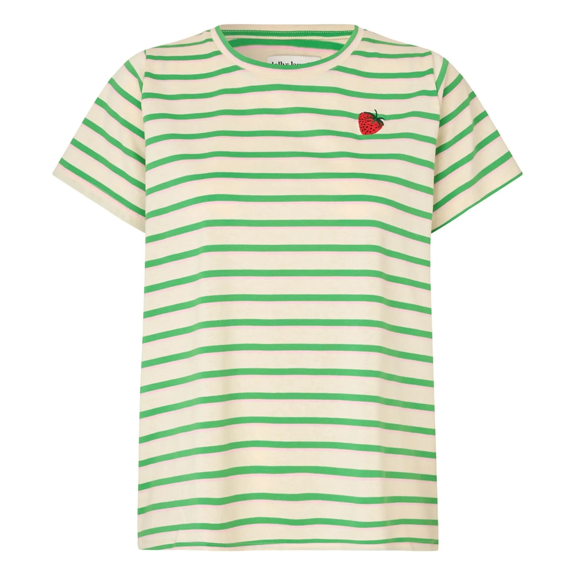Lollys Laundry - Camiseta de algodón a rayas Roma | Verde