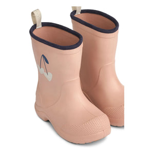 Liewood - Botas de agua Aston Hearts | Rosa pálido
