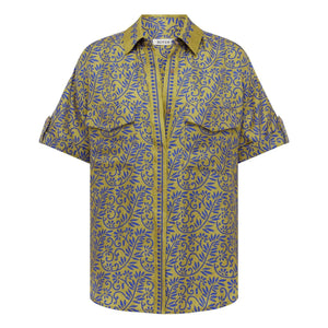 Boteh - Camisa de seda Verve | Azul