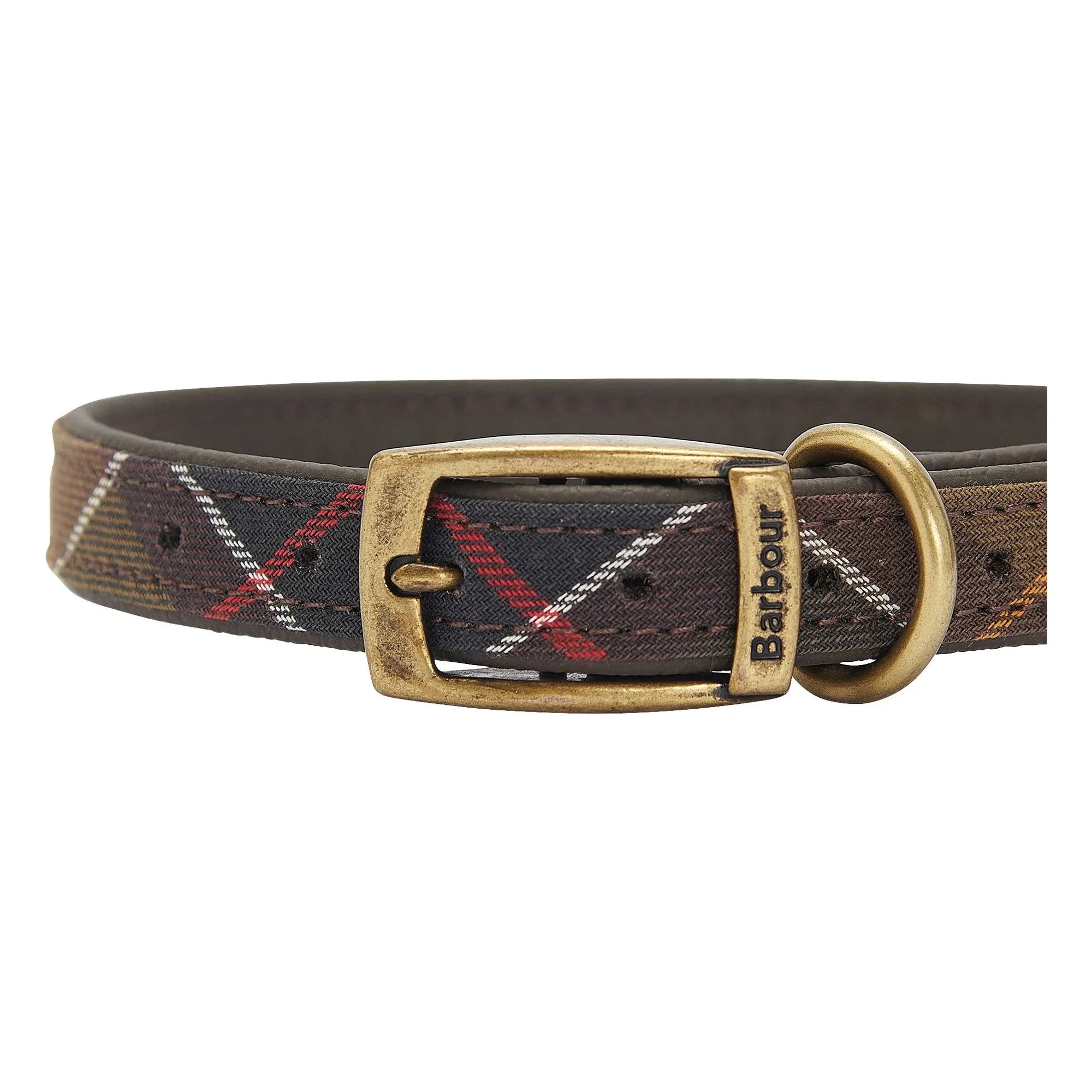 Barbour - Collar para perro de tartán | Beige oscuro y marrón