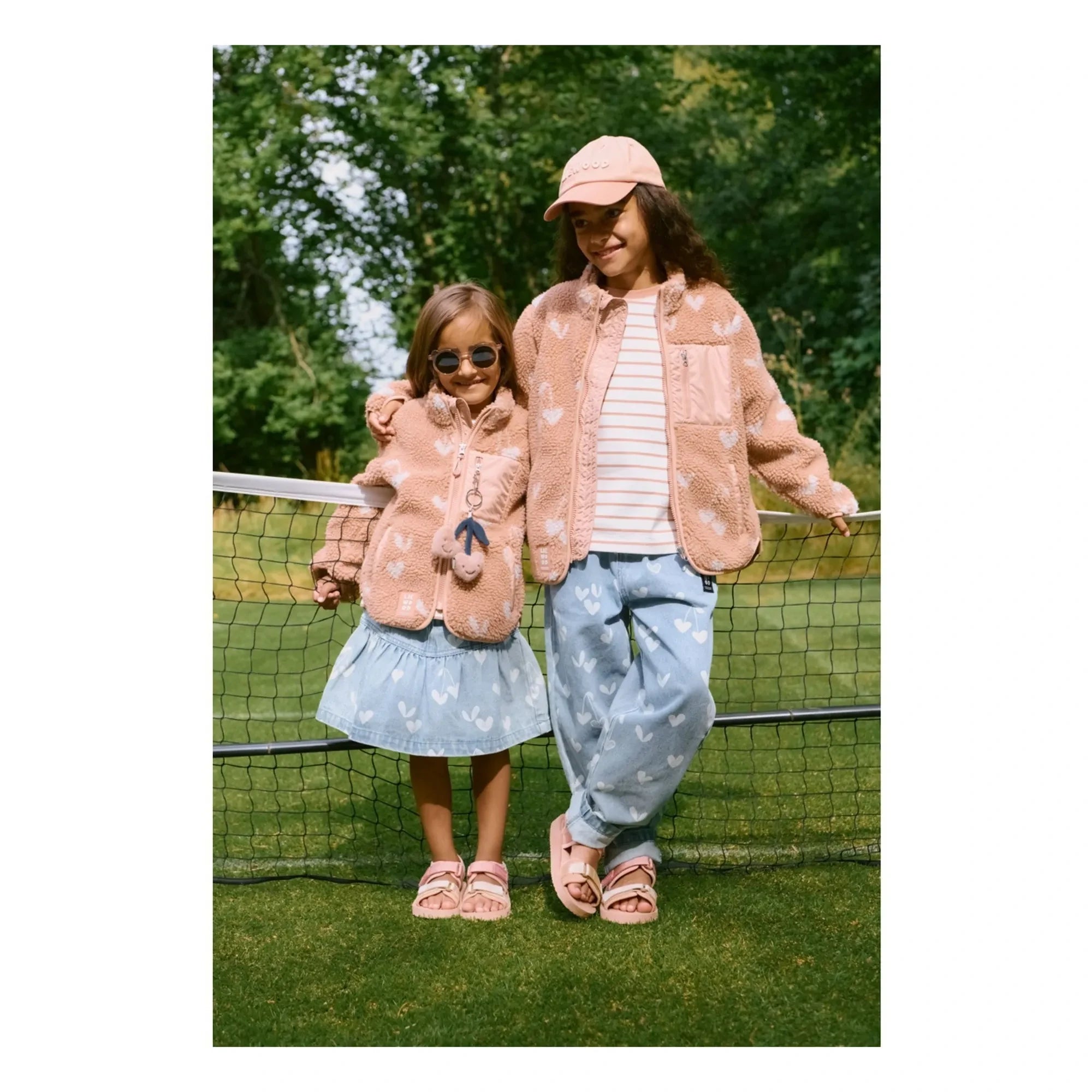 Liewood - Falda de mezclilla Dayla Hearts | Azul claro