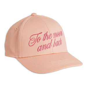 Mini Rodini - Gorro de algodón orgánico To The Moon And Back | Rosa