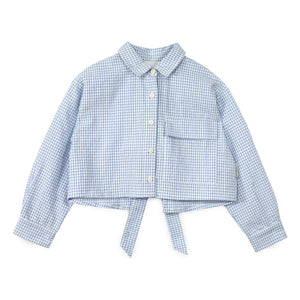 Mipounet - Camisa con lazo a rayas Sylvie | Azul claro