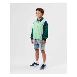 Goldie + Ace - Sudadera tipo polo de rugby | Verde