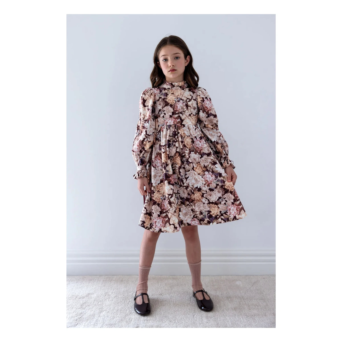 petite Amalie - Vestido con estampado floral | Rosa pálido