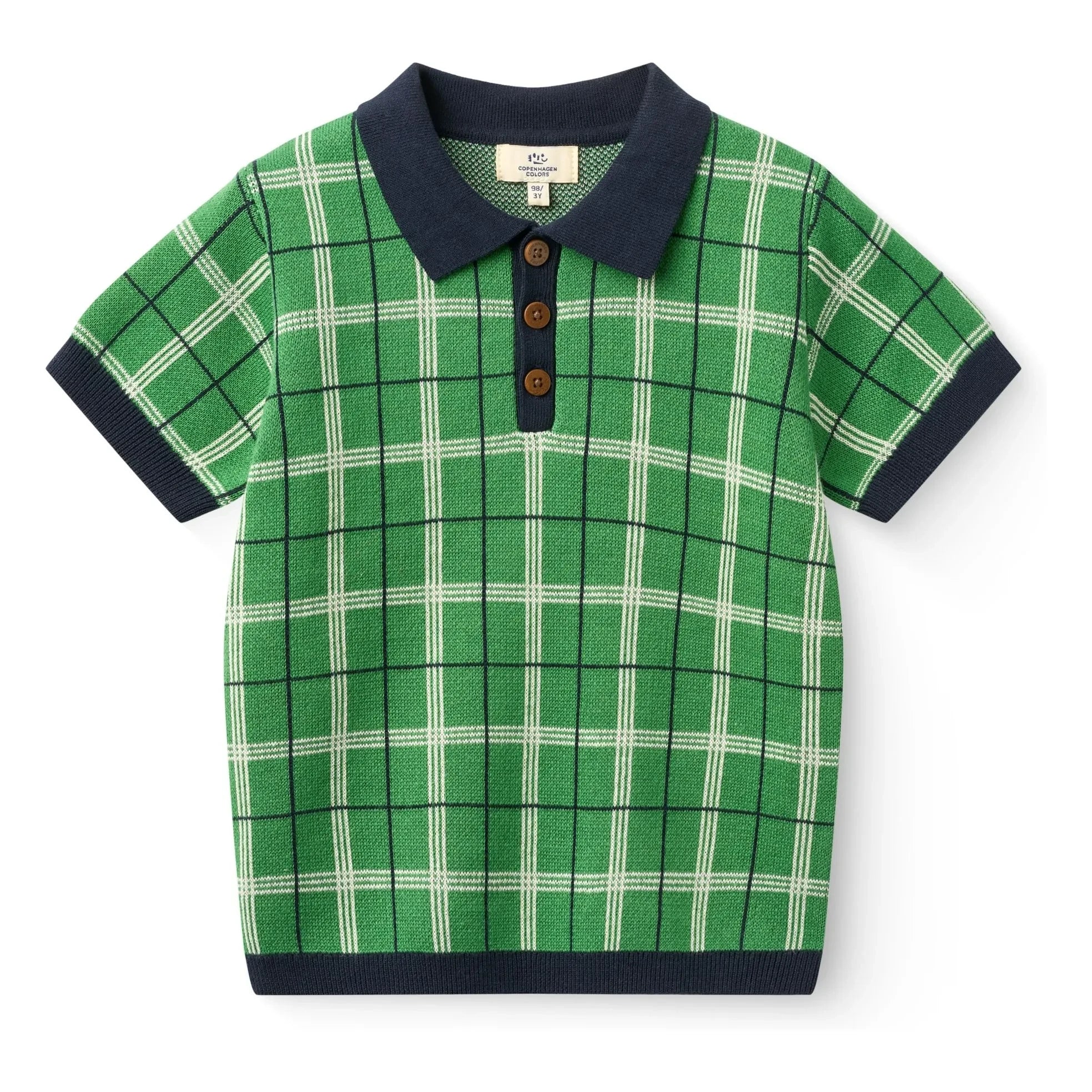 Copenhagen Colors - Polo de punto de algodón orgánico | Meadow Green