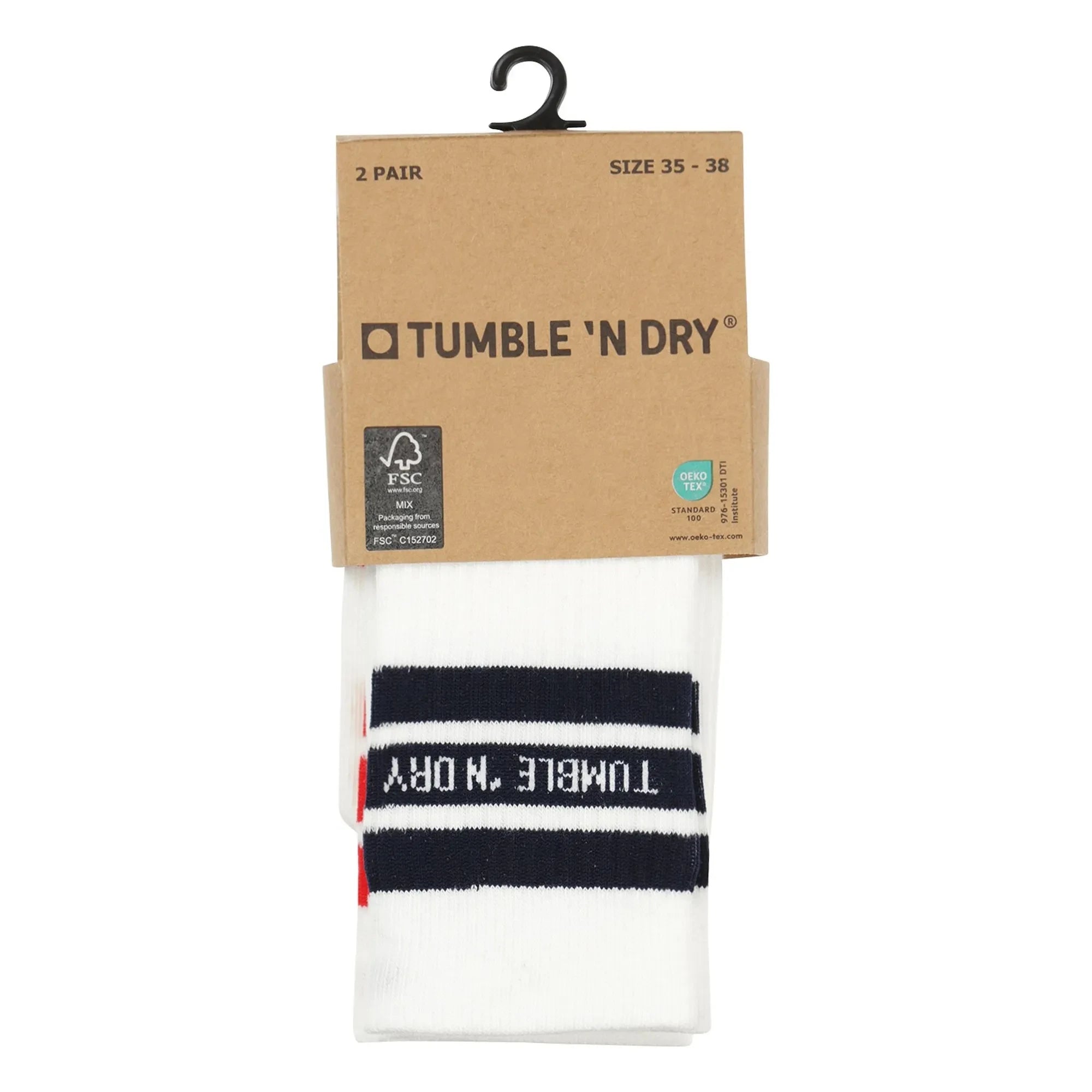 Tumble N'Dry - Juego de 2 pares de calcetines | Rojo