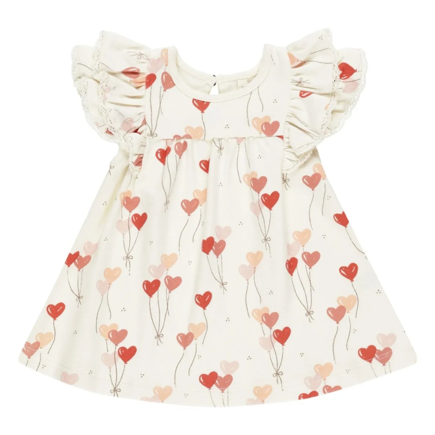 Quincy Mae - Vestido con corazones | Marfil