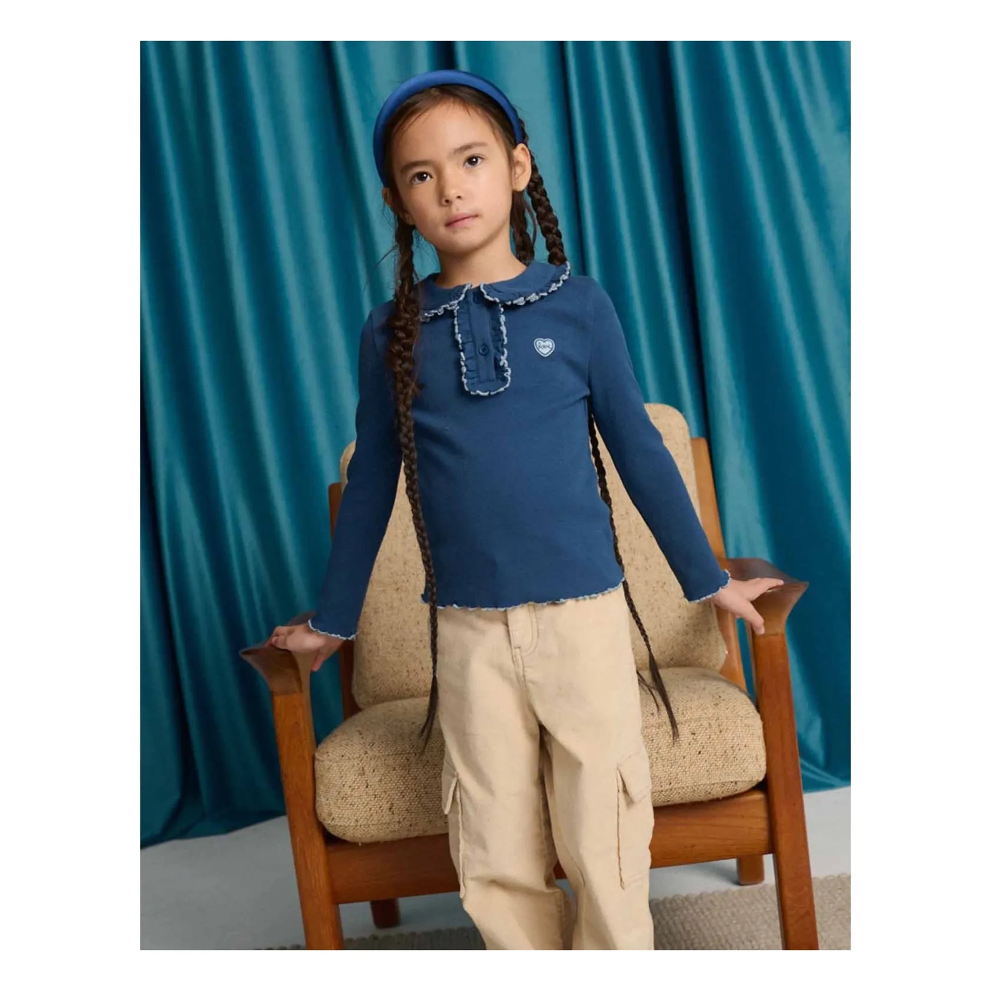 Gingersnaps - Camiseta acanalada de Geraldine | Azul