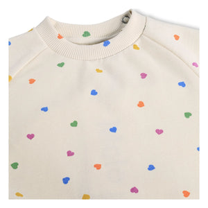 Molo - Sudadera de algodón orgánico con bordado de corazón | Crudo