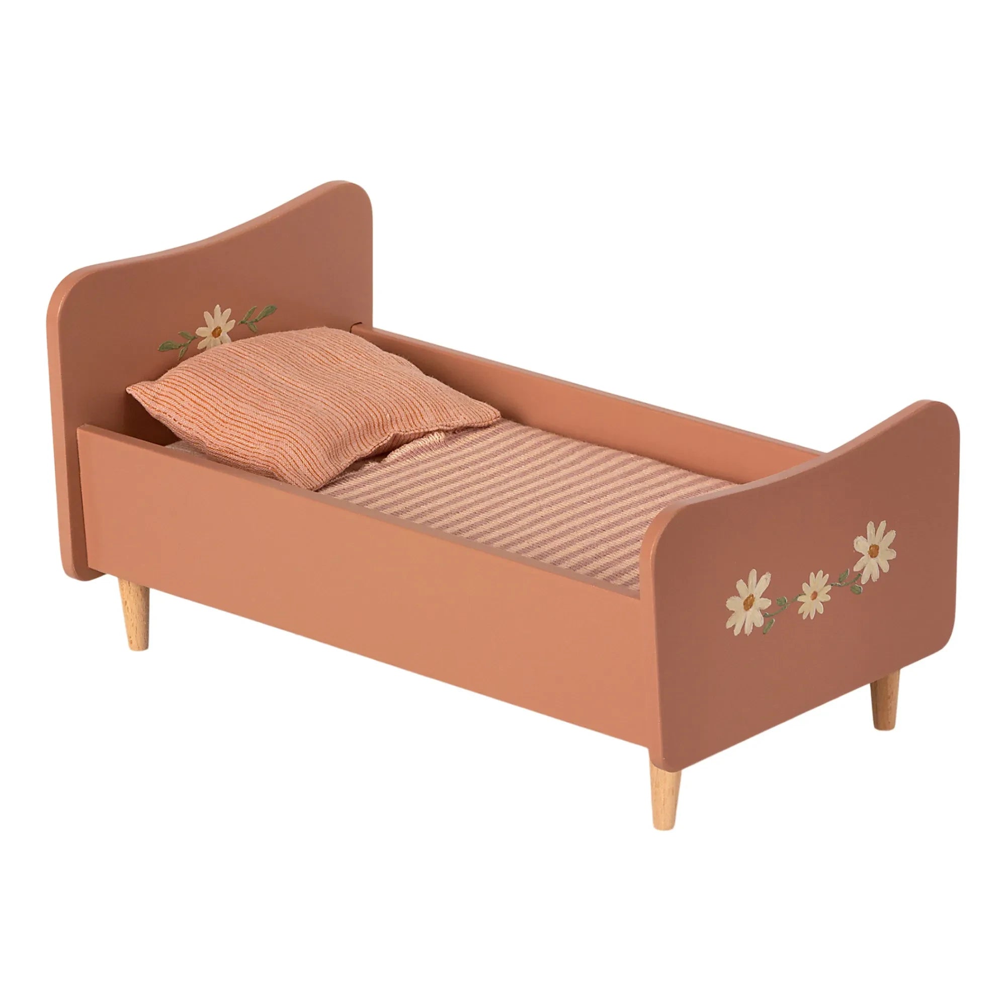 Maileg - Mini Cama de Madera | Rosa