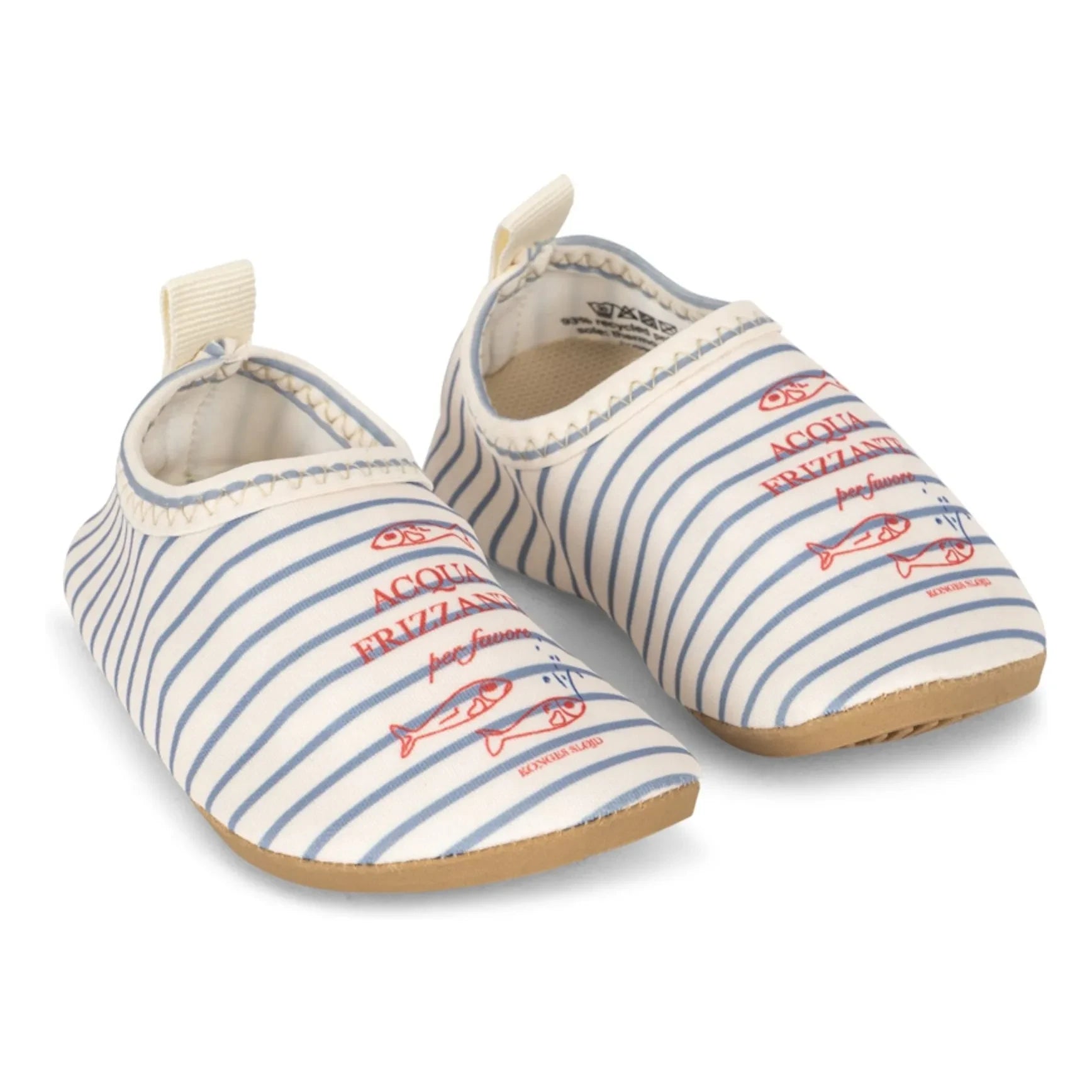 Konges Sløjd - Zapatillas de agua de rayas Aster Fibras recicladas | Beige