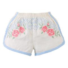 Gingersnaps - Nelly Pantalones Cortos de Lino con Detalles de Encaje | Crudo