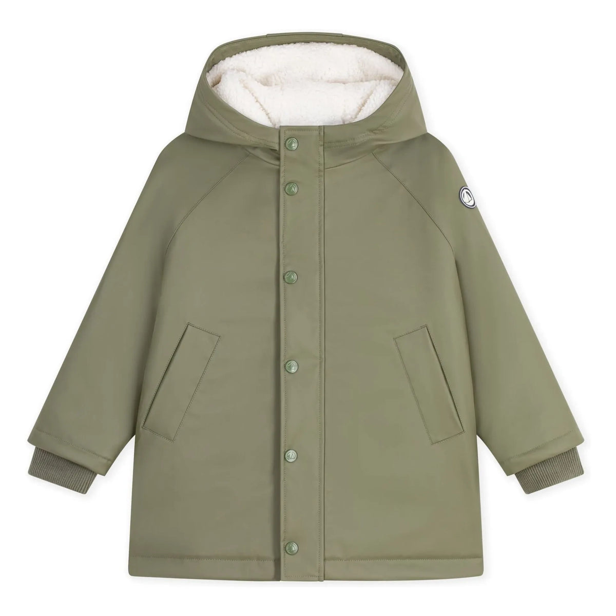 Petit Bateau - Sherpa forrada y encerada | Oliva