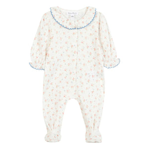 Tartine et Chocolat - Pijama de encaje floral con cuello | Crudo