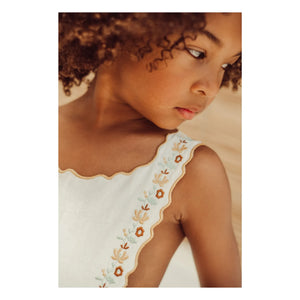 THE LiTTLE POETS - Vestido bordado Teresa | Crudo