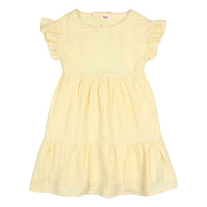Búho - Vestido sin espalda de vual de algodón Lurex | Amarillo