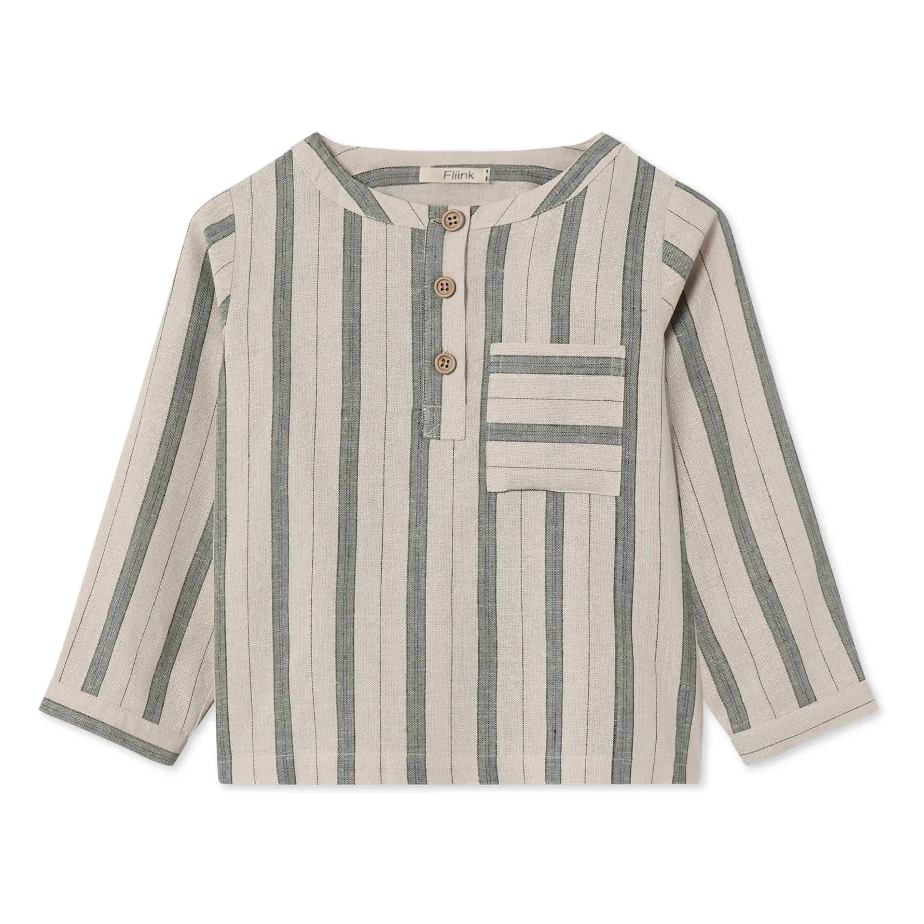 Fliink - Kurta de lino a rayas