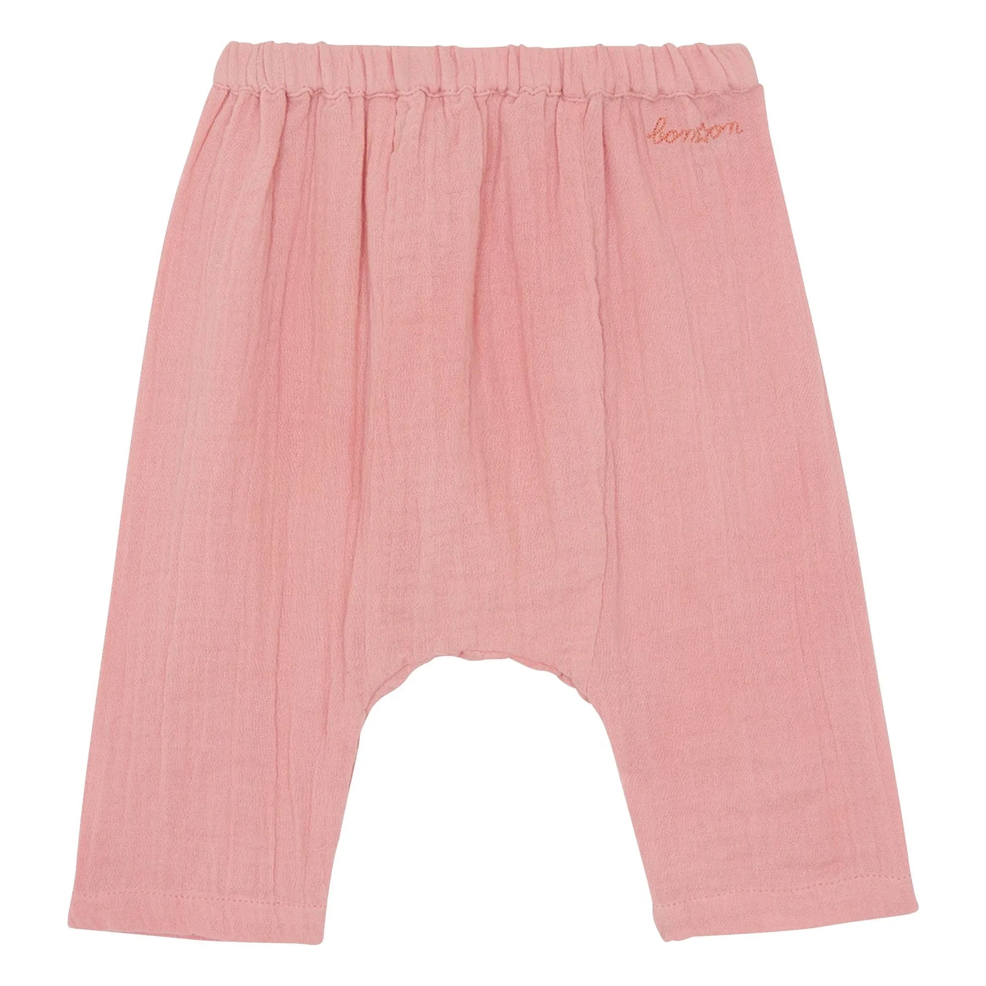 Bonton - Laos Pantalones de Gasa de Algodón | Rosa