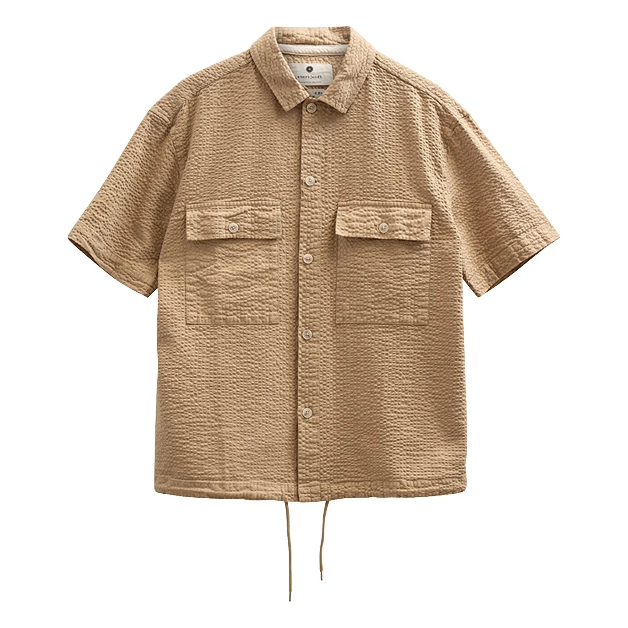 Anerkjendt - Camisa Akotto Seersucker | Beige