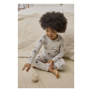 Petit Lem - Pijama de béisbol de algodón orgánico | Gris