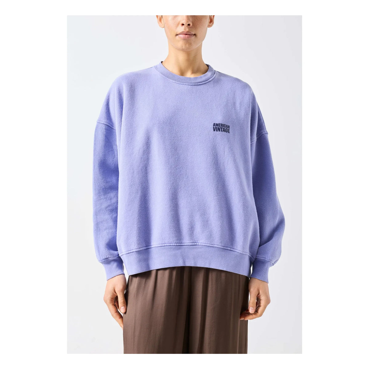 American Vintage - Sudadera de algodón Plizzy | Lavanda