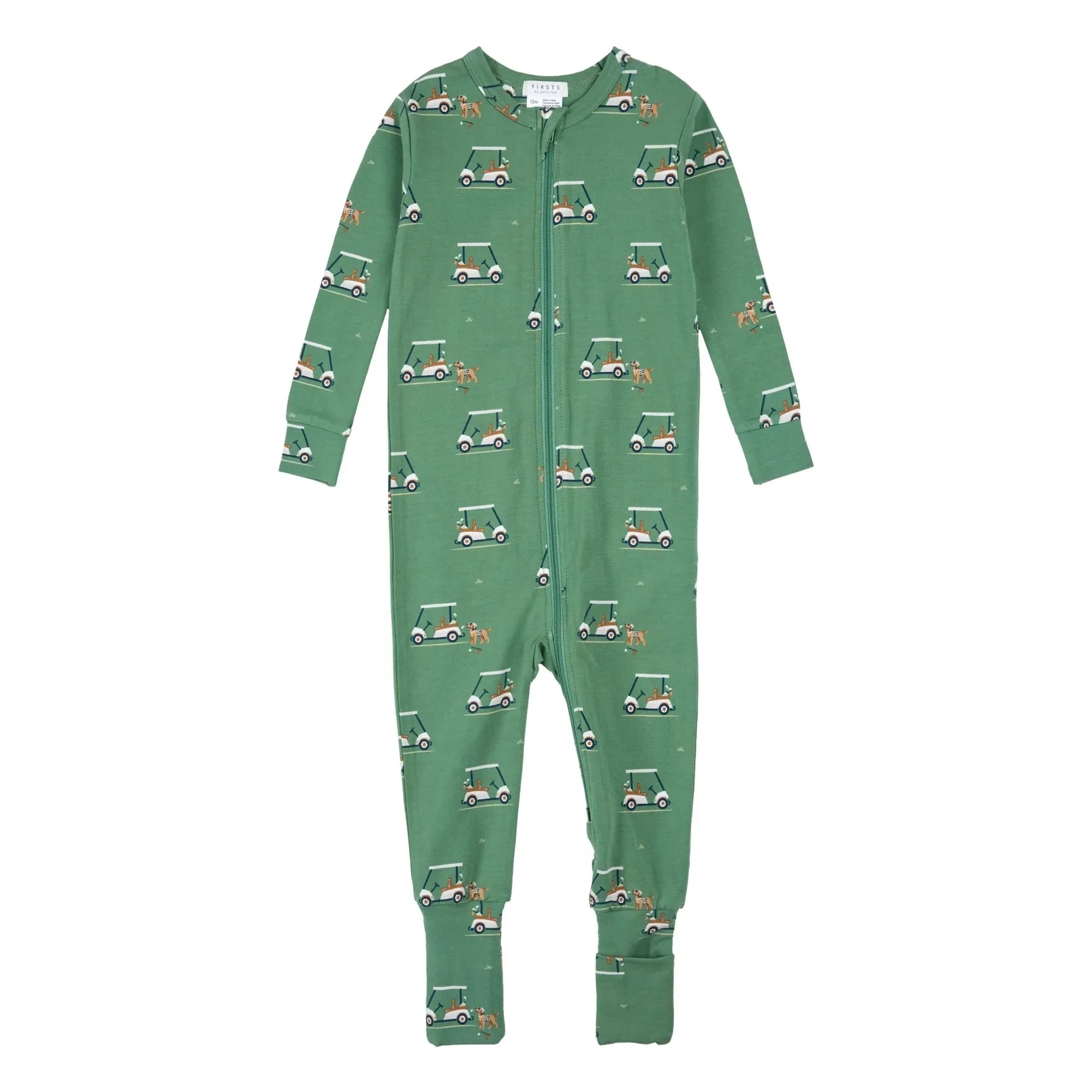 Petit Lem - Pijama convertible Golfettes de algodón orgánico y modal | Verde bosque