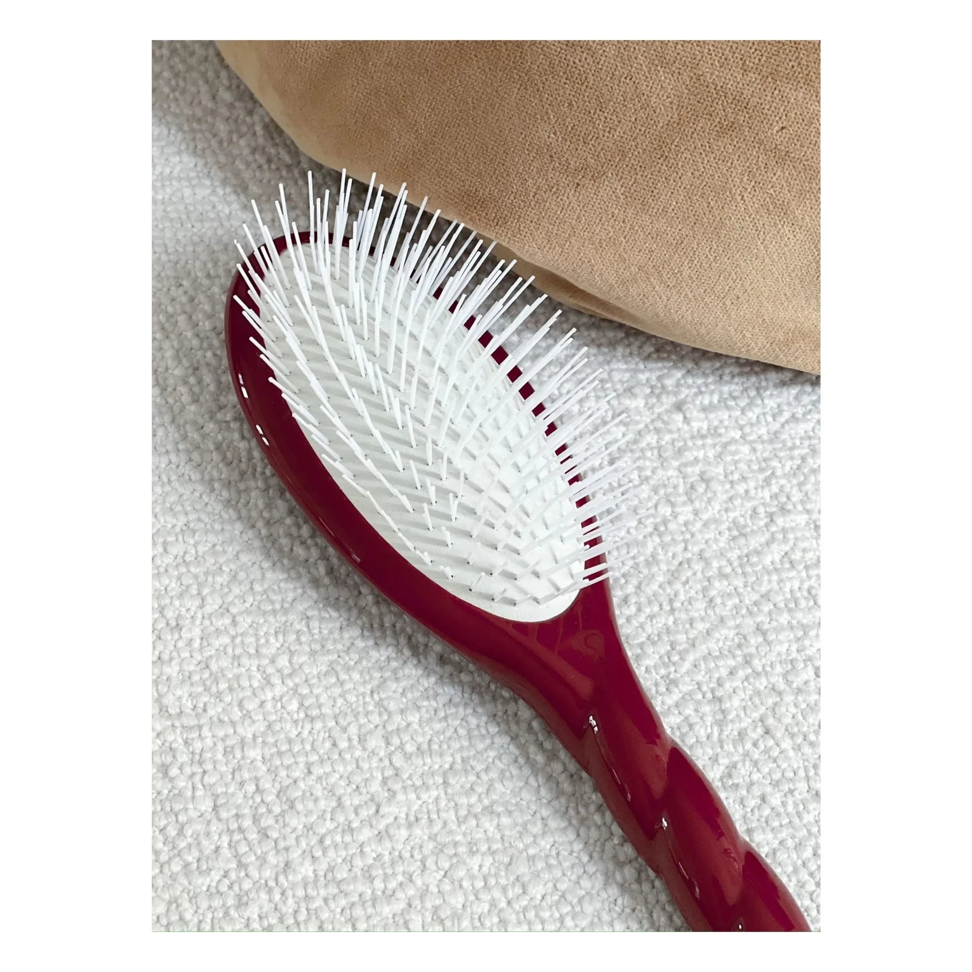 La Bonne Brosse - Cepillo de pelo intenso N°07 - Desenredante y estimulante | Rojo cereza