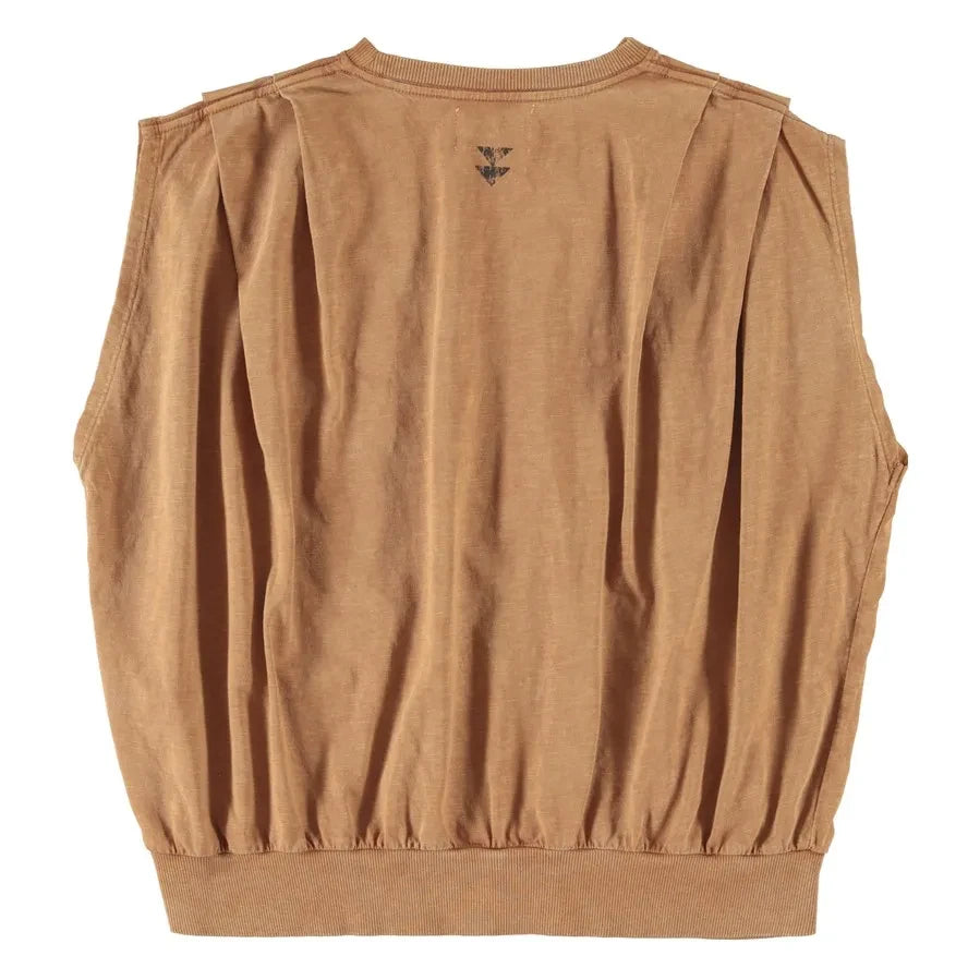 Sisters Department - Top de algodón con estampado de Joana Alev | Marrón
