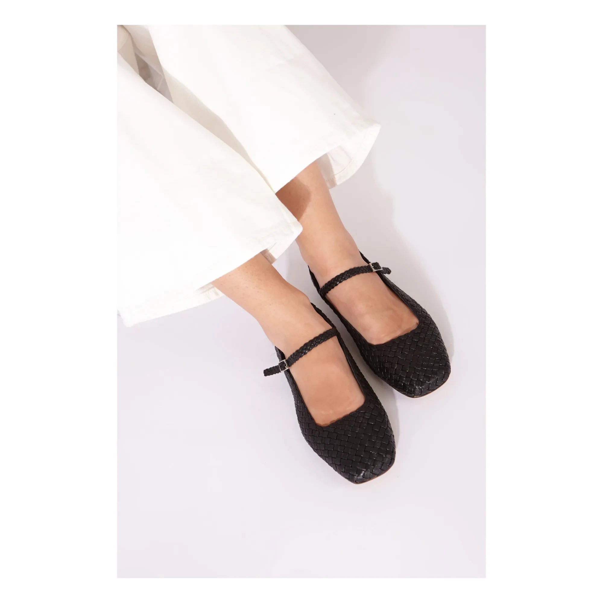 Augusta - Zapatos trenzados para bebé Julieta | Negro