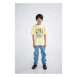 Repose AMS - Camiseta artística de algodón orgánico | Amarillo pálido