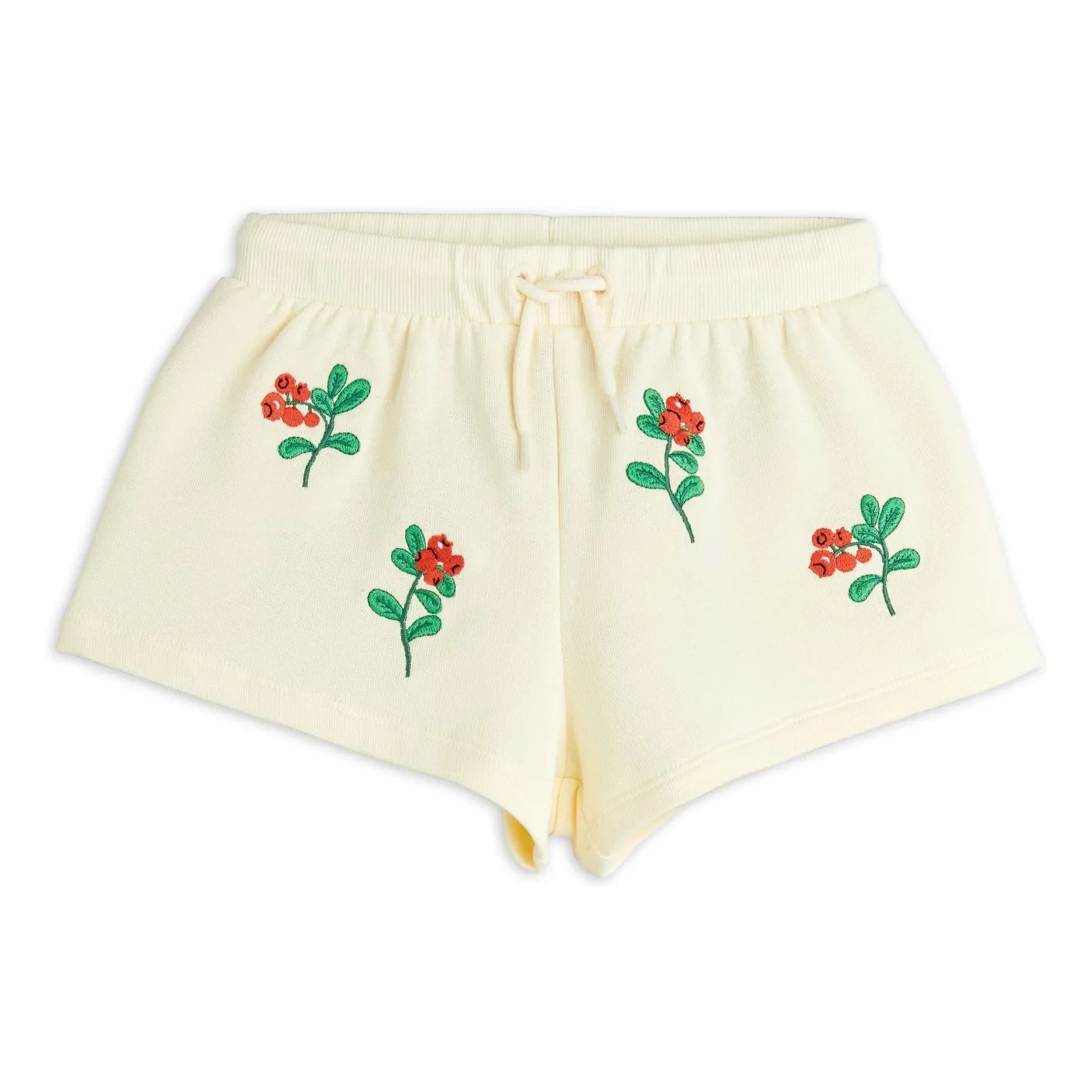 Mini Rodini - Pantalones cortos de algodón orgánico con estampado floral | Crudo