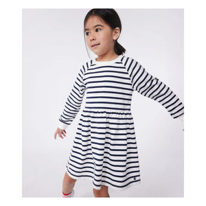 Petit Bateau - Vestido Bistelle Jersey Pesado Orgánico | Blanco