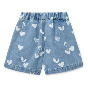 Liewood - Pantalón corto vaquero Borrisa Corazones | Azul