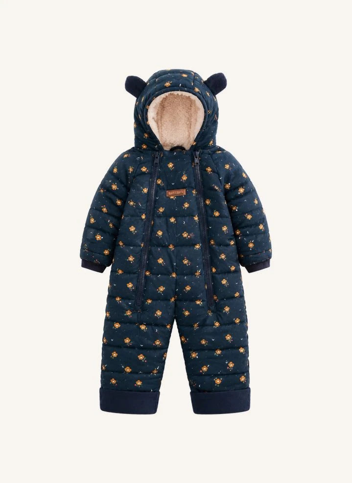 Töastie - Chaqueta Nube Impermeable con Diseño Floral | Azul Oscuro