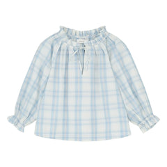 Skall Studio - Blusa a cuadros de algodón Newmoon azul
