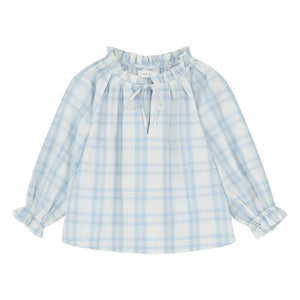 Skall Studio - Blusa a cuadros de algodón Newmoon azul