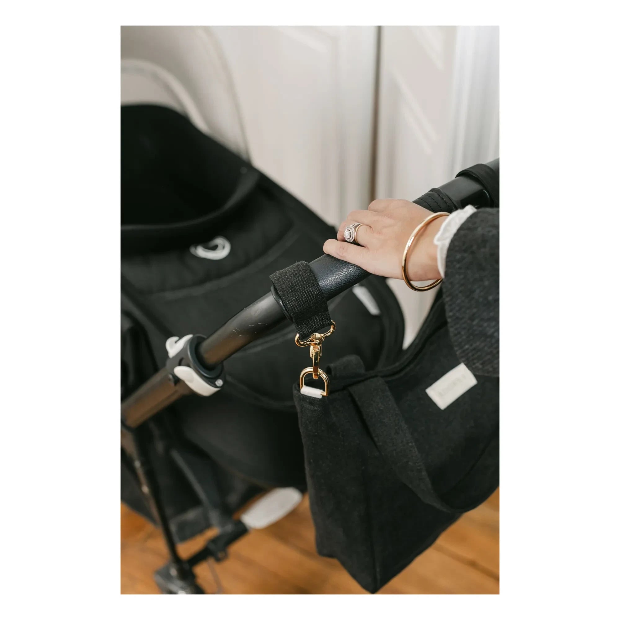 Adorna - Ganchos para carrito de bebé para bolsos de compras | Negro