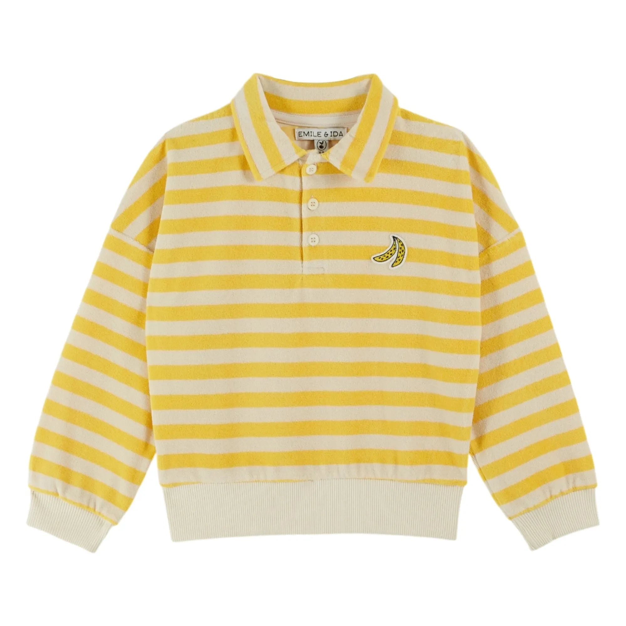 Emile et Ida - Polo de algodón orgánico a rayas | Amarillo