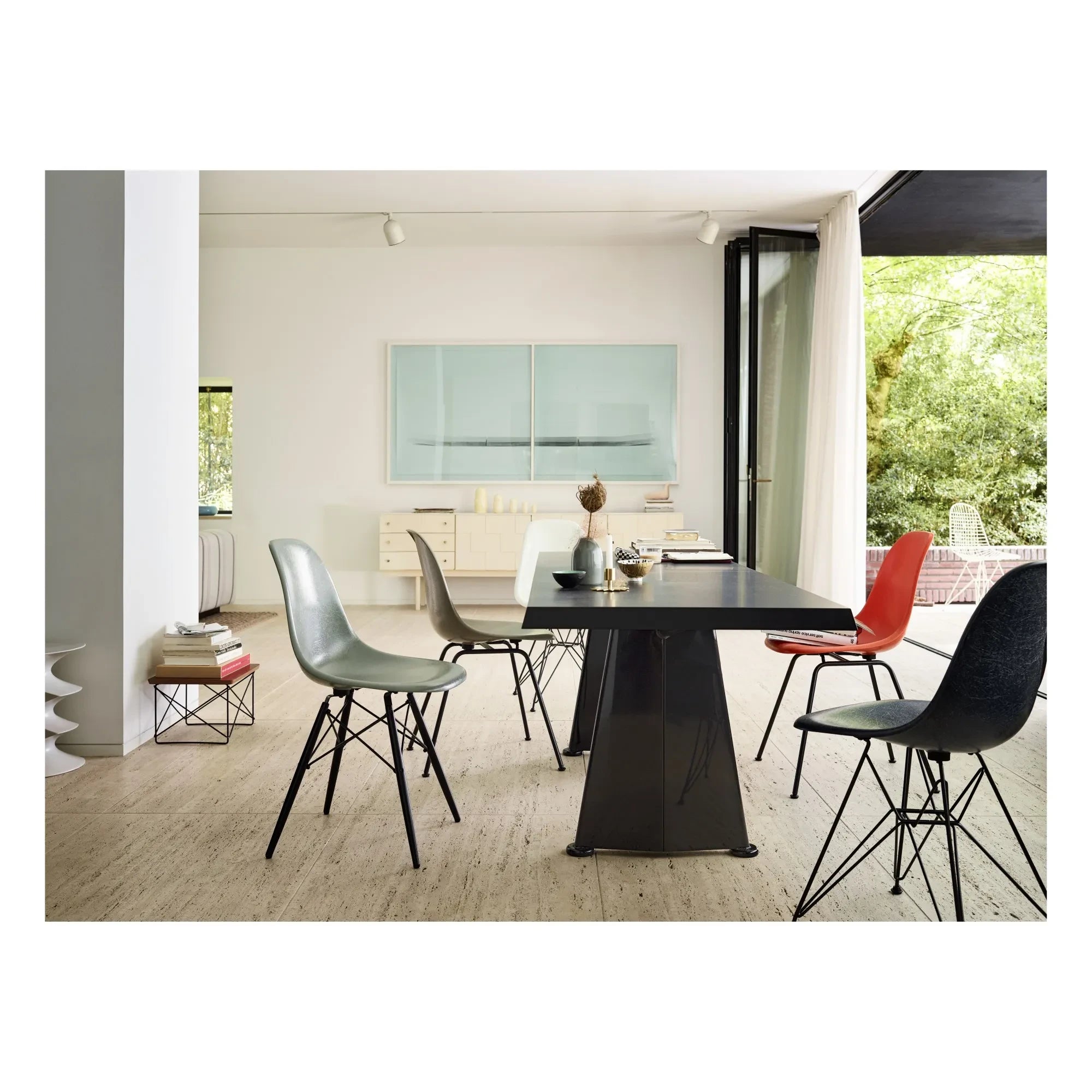 Vitra - Silla DSW Fibra de Vidrio - Charles & Ray Eames, 1950 | Eames Verde Espuma Marina