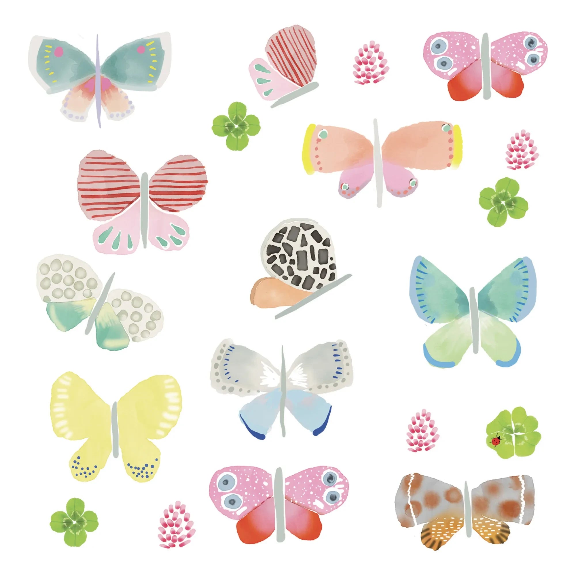 MIMI'lou - Mariposas de Primavera Pegatinas "Solo un toque"