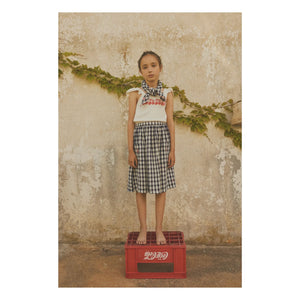 Tocoto Vintage - Top jacquard cereza | Blanco