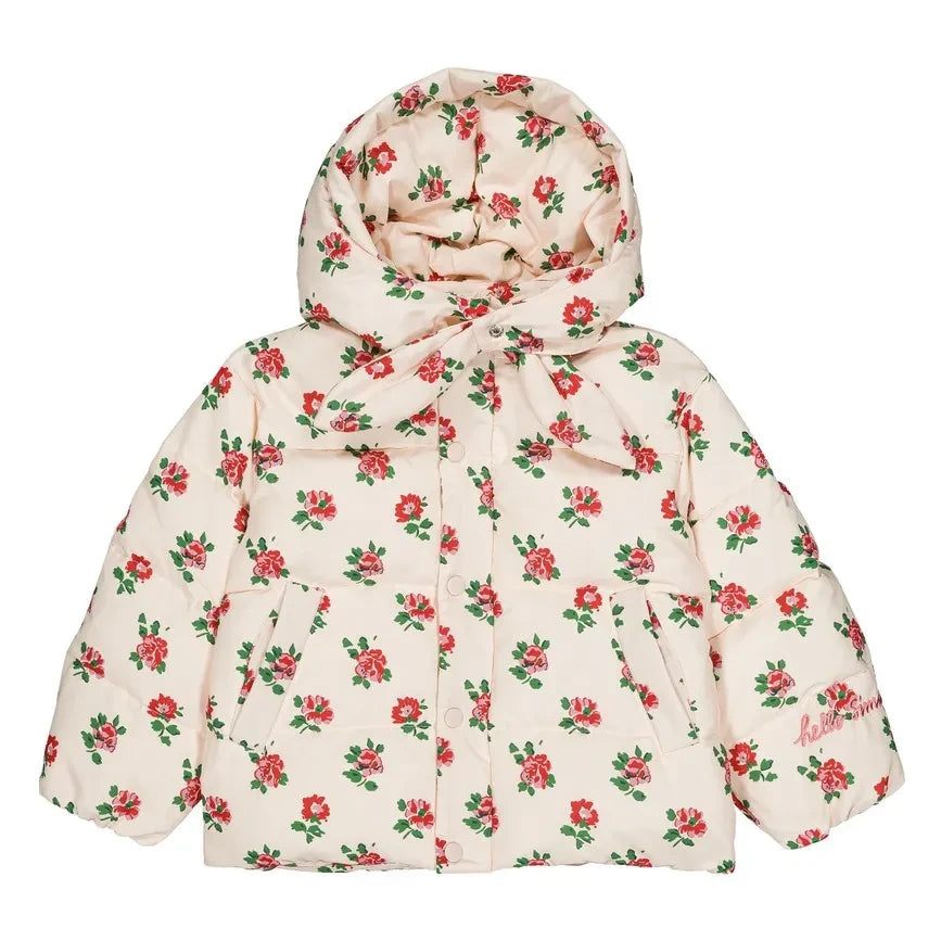 Hola Simone - Alixa Çiçek Chaqueta Acolchada Estampada | Crema