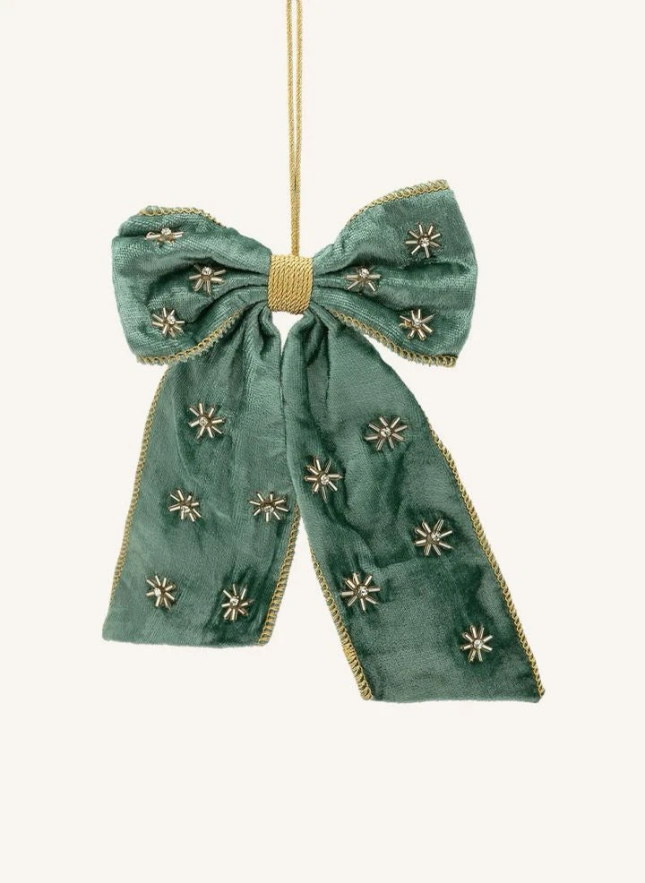Anna + Nina - Lazo Decorativo de Cuentas Crimson Luxe | Verde
