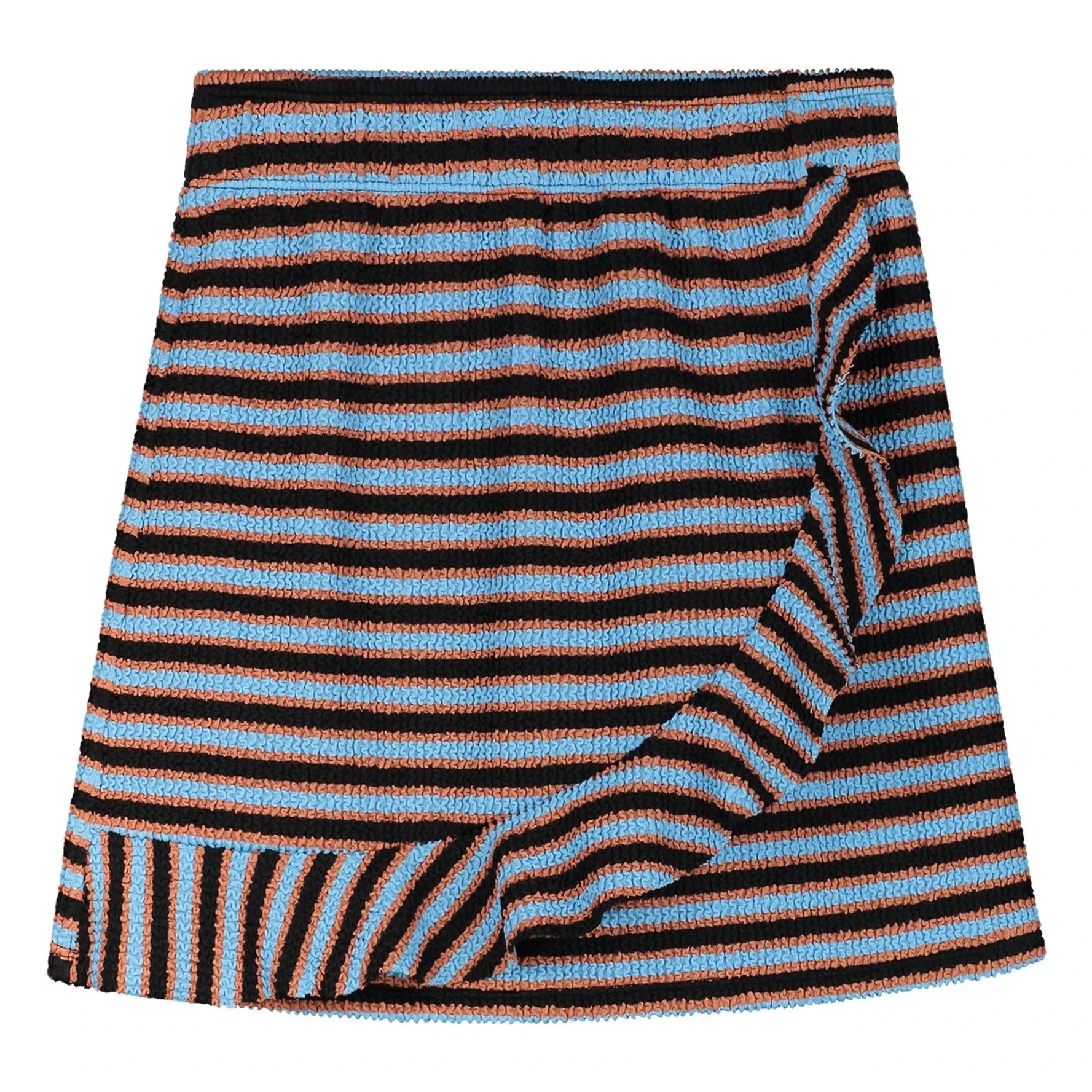 Beachlife - Falda de baño a rayas acanaladas | Azul claro