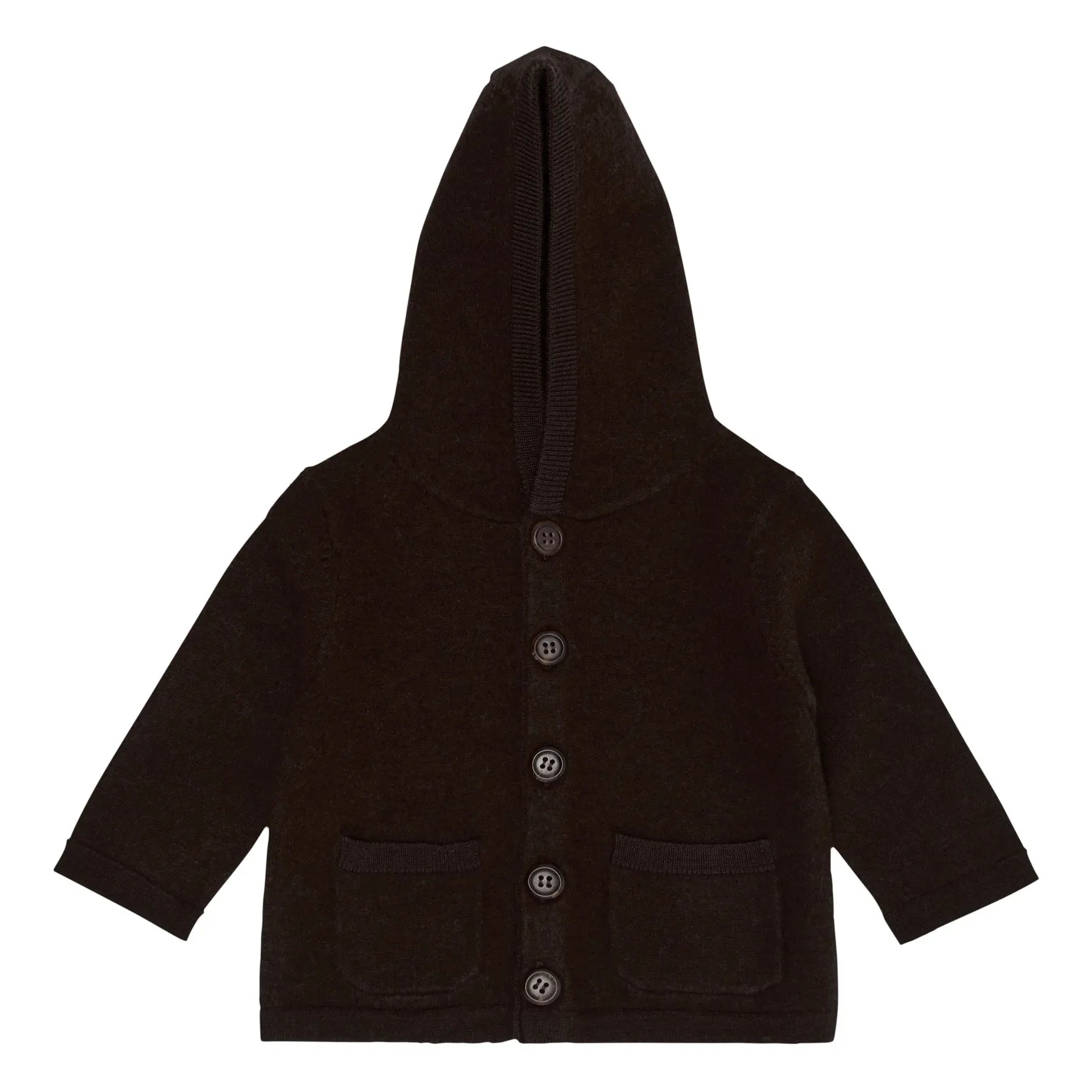 FUB - Chaqueta con capucha de fieltro de lana | Marrón