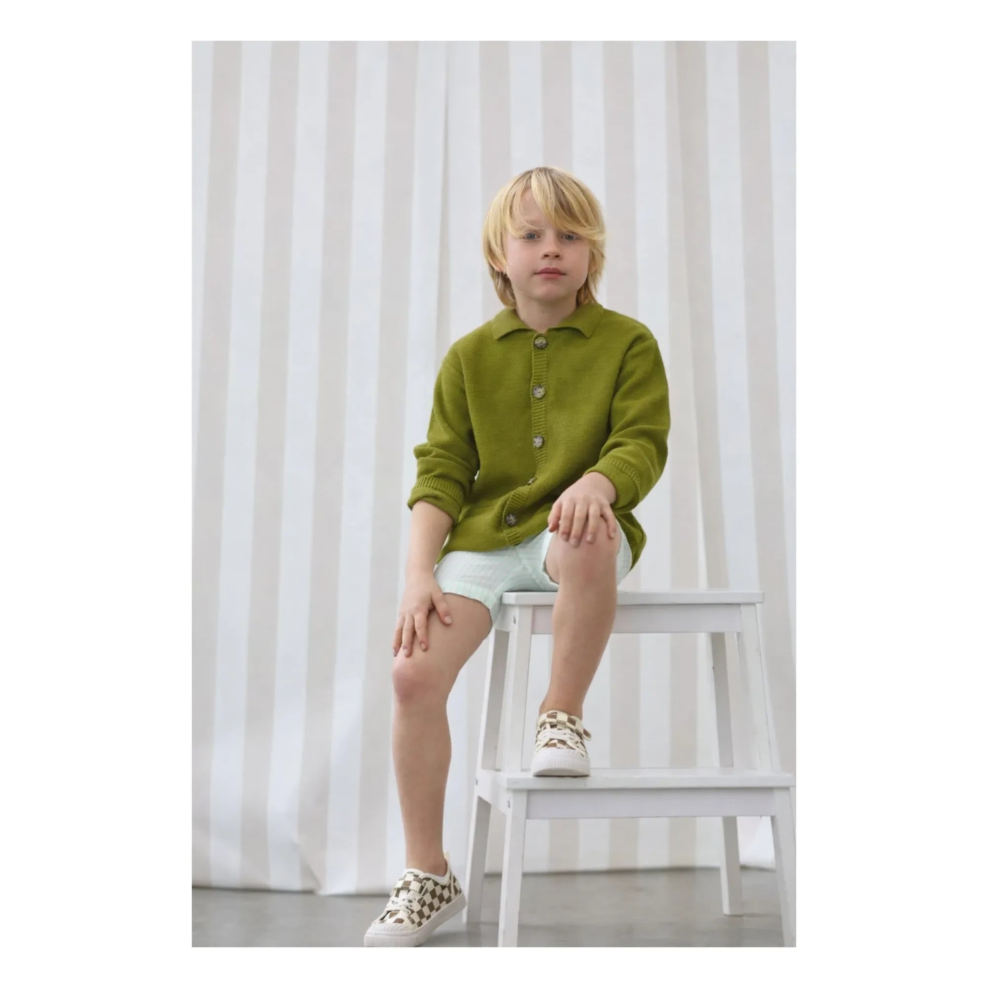 Lililotte - Cárdigan Valentin Algodón Orgánico | Oliva