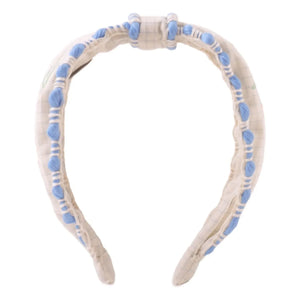 Gingersnaps - Diadema bordada Delta Keten | Blanco
