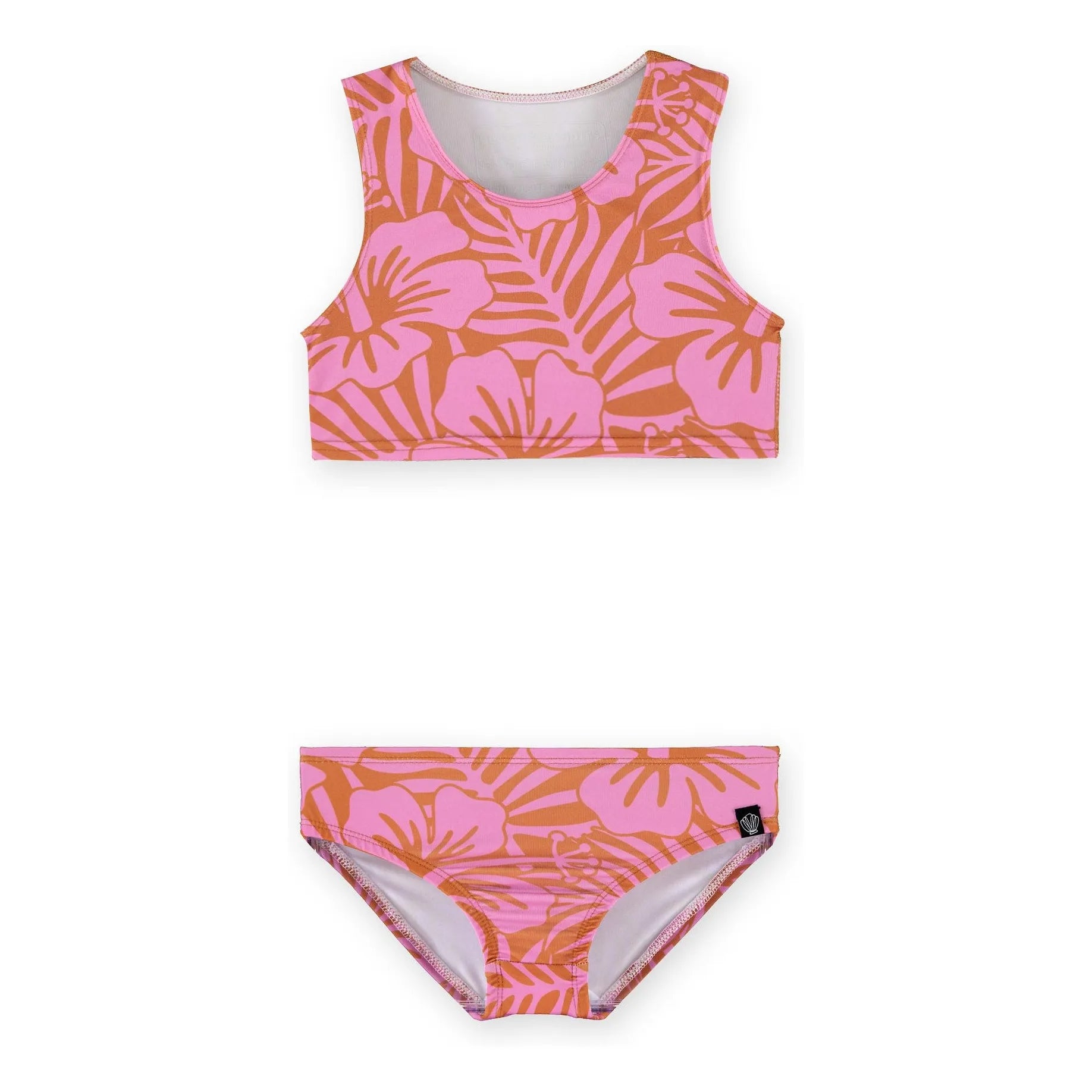 Beach & Bandits - Traje de baño de 2 piezas con protección UV Hibisco de fibra reciclada | Rosa