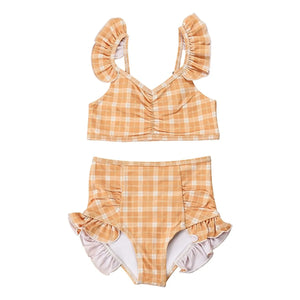 Grech & Co - Set de bikini con volantes de 2 piezas, fibras recicladas | Naranja